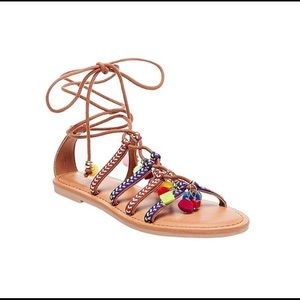 Pom Pom lace-up sandals from Target. Sold out!